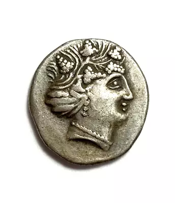 Rare Ancient Greek Silver Tetrobol. Nymph Histiaia. Galley. 171-168bce -genuine- • £150