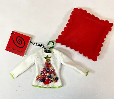 Michael Simon Christmas Tree Sweater Ornament Holiday Decor Model #H094301 • $37.89