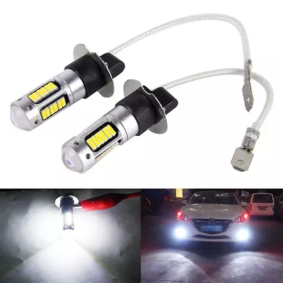 2X H3 LED 30SMD 6000K Car Fog DRL Driving Light Bulbs Xenon White Super Bright • $8.99