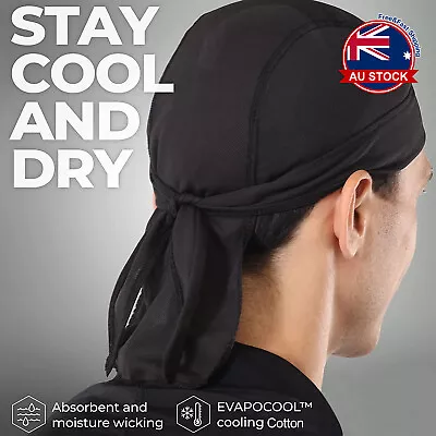 Fitted Bandana Cotton Dorag Chef Du-rag Durag Biker Helmet Liner Hat Headwrap - • $5.14