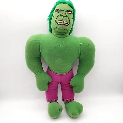 Vintage THE INCREDIBLE HULK Soft 18  Plush Doll Marvel Knickerbocker 1978 • $24.95