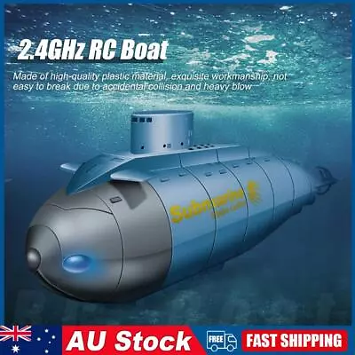 6CH 2.4GHz RC Boat Diving Remote Control Submarine For Kids Boys Girls (Blue) • $27.79