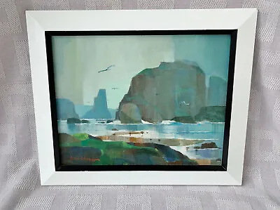 Original James Coleman Painting Modernist Coastline Listed Calf. Disney Artist • £692.66