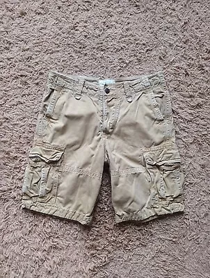 Abercrombie And Fitch Mens Cargo Shorts Beige Size W 32 • £26.50