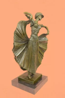 D.H.Chiparus Bronze Statue Classic Art Deco Dancer Bronze Sculpture Figure Sale • £280.30