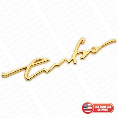 Universal Car Turbo Signature Style Logo Emblem Badge 3D Sticker Nameplate Gold • $9.99