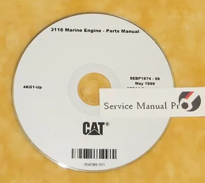 SEBP1874 CAT 3116 Marine Engine Parts Manual Book CD 4KG • $89