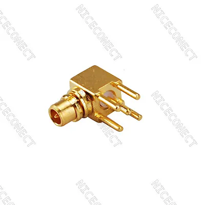 MMCX Plug Male Right Angle RF Connector Thru Hole PCB Mount With Solder Post • $1.07