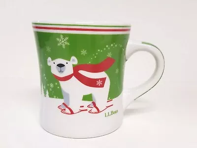 2011 LL BEAN Ceramic Coffee Mug Cup Polar Bear Snowshoes Winter Scene Christmas • $15