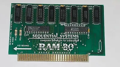 Vintage Sequential Systems 1984 Memory Ram 80 Ram80 Card Board Guaranteed #102 • $24.99