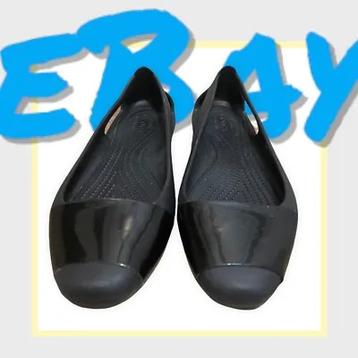 £24.28 • Buy Crocs Mary Jane S Sling Back Slip-On Clog Black Shoes Women’s US Size 8