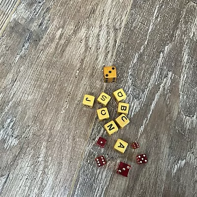 Vintage Bakelite Dice & Letters 14  • $0.99