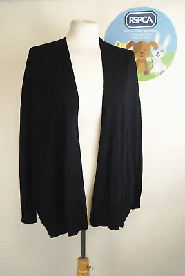 Marc O'Polo Black Knit Merino Extra Fine Wool Cardigan Size XS • £20.99