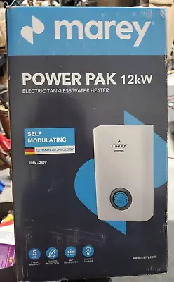 *NEW* MAREY Small Electric Tankless Water Heater | Power Pak 12 KW | White • $189.98