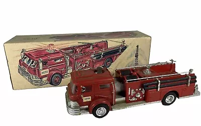 VINTAGE 1970s MARX HESS SERVICE STATION FIRE TRUCK IN ORIGINAL BOX Missing Wheel • $149.97