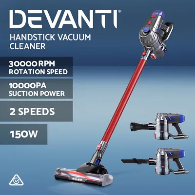 Devanti Handheld Vacuum Cleaner Stick Handstick Vac Bagless Cordless Gold 150W • $115.95