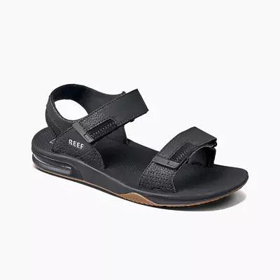 Reef Men's Fanning Baja Sandal W/ Bottle Opener Black/Silver (CI6920) • $39.99