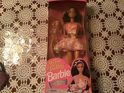 Vintage 1995 My First Tea Party Barbie Doll In Original Box # 14592 Tea Set • $42