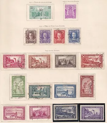 Monaco 1931 Collection Of 18 Stamps VF / HIGH VALUE! • $1.25