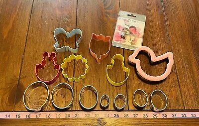 13 Piece Spring Cookie Cutter Set Plus Rose Petal Cut Out. Easter Egg. Bunny. • £3.80