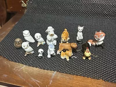 Miniature Ceramic Animal Figurines Lot Of 13 • $45