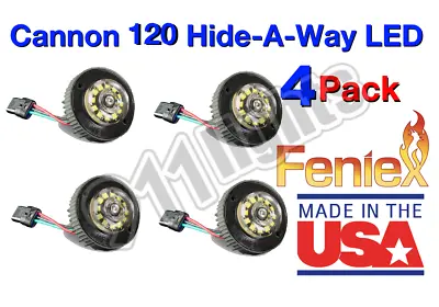 $199 • Buy Feniex Cannon Hide-A-Way LED, 4 Pack, Free Surface Mount Bezels, USA Made