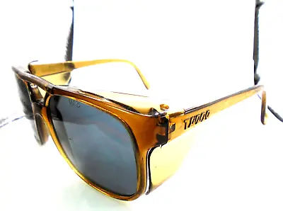 TURBO By Wilson Green Vintage Sunglasses With Side Shields Made In France • $39.49