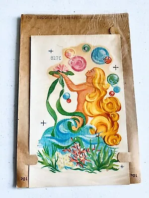 Vintage Duro Decals #827C (Mermaid / Siren) Decorative Transfers Retro Ocean • $5.99