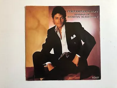 Michael Jackson Wanna Be Starting Something/Rock With You Epic UK 45 1982 • $2.49