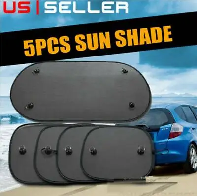 5Pcs.Car Front Rear Side Window Sun Visor Shade Mesh Cover Shield Sunshade Blind • $15.10