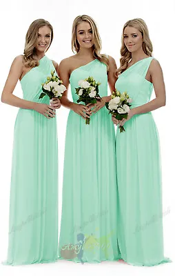 £53.90 • Buy Chiffon One Shoulder Long Evening Formal Party Ball Gown Prom Bridesmaid Dresses