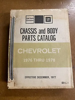 Oem Chevrolet  Factory Parts Catalog For 76-78 Camaro Caprice Nova Malibu Monte • $49
