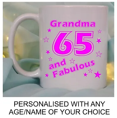 PERSONALISED 50th 60th 65th 70th 75th 80th 90 BIRTHDAY GIFT FOR HER MUG GIRLS • £10.95