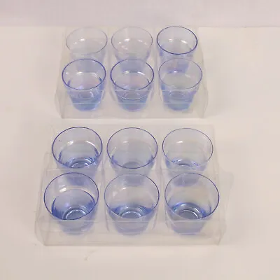 Lot Of 12 Blue Pressed Glass Votive Tealight Candle Holders Home Decor  • $20.90