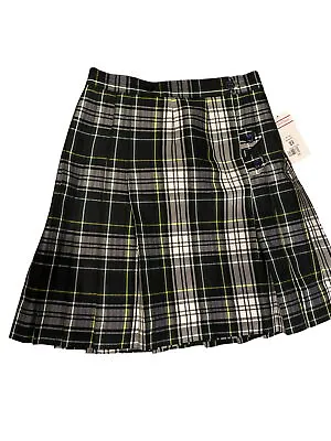 NWT 16X (Ladies Size 8) Flynn O'Hara Navy Green White Plaid Wrap-Around Kilt Ski • $25