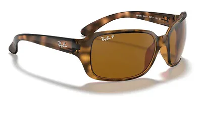 $189.95 • Buy POLARIZED New RAY-BAN RB4068 Tortoise Square Wrap B-15 Glass Lens Sunglasses 642