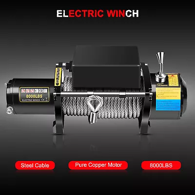 8000lbs 12V Electric Winch Steel For Truck Trailer Pickup SUV Wireless Remote • $251.99