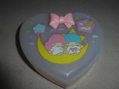 Vintage Sanrio Little Twin Stars Heart Shaped Jewelry Box Trinket 1983 Container • $69.99