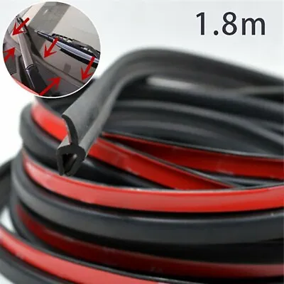 1.8m Rubber Car-Glass Panel Seal-Front Or Rear Windshield Moulding Strip W/ Tape • $14.94