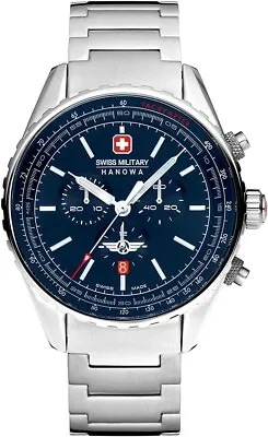 Swiss Military Mens Chronograph Watch With Silver Strap SMWGI0000304 • £249.99