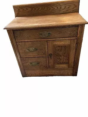 Antique Oak Sideboard Or Dry Sink. • $450