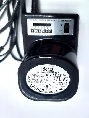 Sears Battery Eliminator Model 667 Power Supply  Adapter Vintage • $14.99