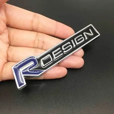 1Pc 3D Metal R DESIGN Logo Emblem Styling Badge Car Sticker Fits For Volvo  • £4.31