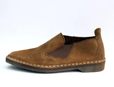 £48 • Buy Vintage Deadstock 60s Mod Tan Suede Crepe Sole Slip-on Boot Shoes (modern 6.5)