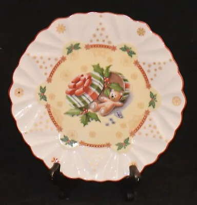 Villeroy & Boch Salad Plate 8 1/2  Toy's Fantasy Christmas Teddy Bear • $29.99