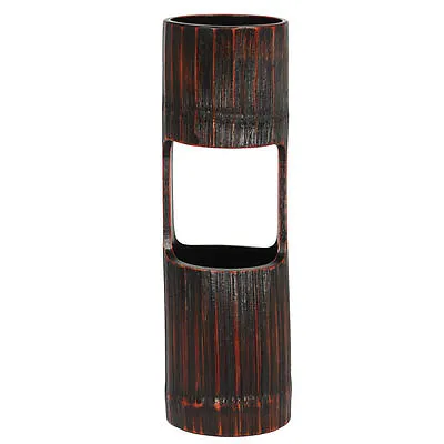 Japanese Ikebana Flower Vase 15.75 H Natural Bamboo Cylinder Shape Made In Japan • $71.95
