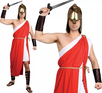 £19.99 • Buy Spartan Warrior Costume Mens Greek Roman Soldier Fancy Dress Adult Gladiator