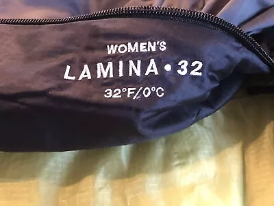 Lamina 32 Mountain Hardwear Thermic-CF Women’s  Green & Gray Mummy Sleeping Bag • $44