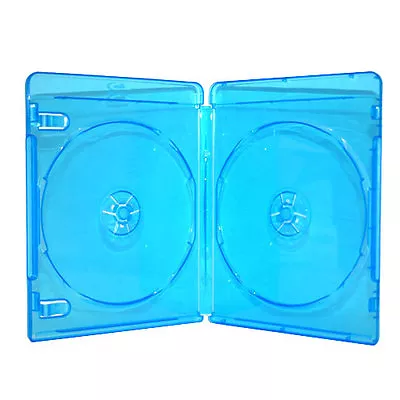 10 NEW 12mm 2-Disc Double Blue Blu-Ray DVD CD Disc Case Movie Box • $16.97