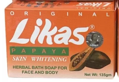 Original Likas Papaya Soap 135g Skin Whitening Herbal Bath Soap For Face & Body • £11.58